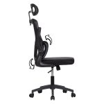 ΚΑΡΕΚΛΑ ΓΡΑΦΕΙΟΥ KESI HM1222.01 ΜΑΥΡO MESH & PP 61x62x125Υεκ. - Image 5