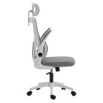 ΚΑΡΕΚΛΑ ΓΡΑΦΕΙΟΥ KESI HM1222.02 ΑΝΟΙΧΤΟ ΓΚΡΙ MESH--ΛΕΥΚΟ PP 52x50x122Υεκ. - Image 5