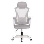 ΚΑΡΕΚΛΑ ΓΡΑΦΕΙΟΥ SALAS HM1223.02 P.P. ΛΕΥΚΟ-ΓΚΡΙ MESH ΥΦΑΣΜΑ 57x71x110-120Υεκ - Image 3