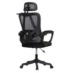 ΚΑΡΕΚΛΑ ΓΡΑΦΕΙΟΥ FRANTIC HM1224.01 ΜΑΥΡO MESH & ΠΟΛΥΠΡΟΠΥΛΕΝΙΟ 60x66x130Υεκ - Image 5