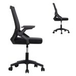 ΚΑΡΕΚΛΑ ΓΡΑΦΕΙΟΥ ZENITH HM1225.01 PP & MESH ΥΦΑΣΜΑ--ΜΑΥΡΟ 58x55x100Υεκ - Image 4