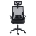 ΚΑΡΕΚΛΑ ΓΡΑΦΕΙΟΥ MATRON HM1226.01 ΜΑΥΡO PP & MESH ΥΦΑΣΜΑ 47x47x128Υεκ - Image 3