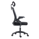 ΚΑΡΕΚΛΑ ΓΡΑΦΕΙΟΥ MATRON HM1226.01 ΜΑΥΡO PP & MESH ΥΦΑΣΜΑ 47x47x128Υεκ - Image 4