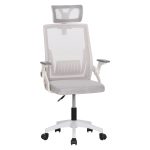ΚΑΡΕΚΛΑ ΓΡΑΦΕΙΟΥ MATRON HM1226.02 ΛΕΥΚΟ PP--ΑΝΟΙΧΤΟ ΓΚΡΙ MESH 59x55x115Υεκ