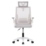 ΚΑΡΕΚΛΑ ΓΡΑΦΕΙΟΥ MATRON HM1226.02 ΛΕΥΚΟ PP--ΑΝΟΙΧΤΟ ΓΚΡΙ MESH 59x55x115Υεκ - Image 3