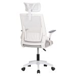 ΚΑΡΕΚΛΑ ΓΡΑΦΕΙΟΥ MATRON HM1226.02 ΛΕΥΚΟ PP--ΑΝΟΙΧΤΟ ΓΚΡΙ MESH 59x55x115Υεκ - Image 5