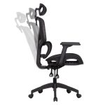 ΚΑΡΕΚΛΑ ΓΡΑΦΕΙΟΥ APEX HM1227.01 ΜΑΥΡO MESH & PP 70x66x113-130Υεκ - Image 4
