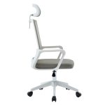ΚΑΡΕΚΛΑ ΓΡΑΦΕΙΟΥ VELOCITY HM1229.02 ΛΕΥΚΟ PP--ΑΝΟΙΧΤΟ ΓΚΡΙ MESH 60x62x123Υεκ - Image 4