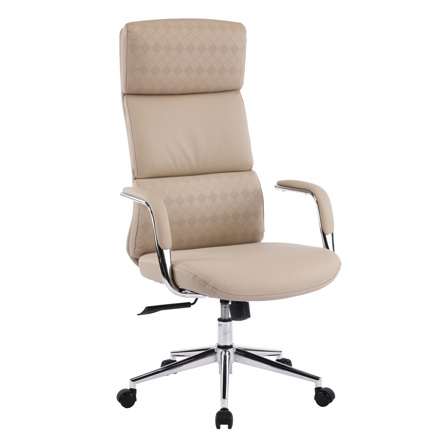 karekla-grafeioy-fb91835302-mpez-pu-derm ΚΑΡΕΚΛΑ ΓΡΑΦΕΙΟΥ MEITE HM18353.02 ΜΠΕΖ PU ΔΕΡΜΑ--ΒΑΣΗ ΧΡΩΜΙΟΥ 66x71x127Υεκ - Image 1