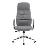 ΚΑΡΕΚΛΑ ΓΡΑΦΕΙΟΥ TEETER HM18355.10 ΓΚΡΙ PU ΔΕΡΜΑ--ΒΑΣΗ ΧΡΩΜΙΟΥ 67x66x121Υεκ - Image 3