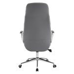 ΚΑΡΕΚΛΑ ΓΡΑΦΕΙΟΥ TEETER HM18355.10 ΓΚΡΙ PU ΔΕΡΜΑ--ΒΑΣΗ ΧΡΩΜΙΟΥ 67x66x121Υεκ - Image 6