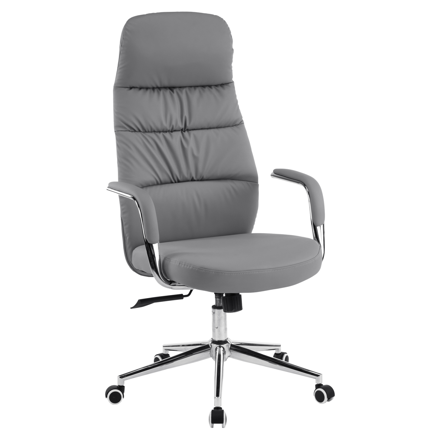 karekla-grafeioy-fb91835510-gkri-pu-derm ΚΑΡΕΚΛΑ ΓΡΑΦΕΙΟΥ TEETER HM18355.10 ΓΚΡΙ PU ΔΕΡΜΑ--ΒΑΣΗ ΧΡΩΜΙΟΥ 67x66x121Υεκ - Image 1