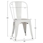 ΚΑΡΕΚΛΑ ΜΕΤΑΛΛΙΚΗ MELITA-PRO HM8641.41 ΛΕΥΚΟ ΜΑΤ 44x47x84.5Υεκ. - Image 2