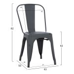 ΚΑΡΕΚΛΑ ΜΕΤΑΛΛΙΚΗ MELITA-PRO HM8641.50 ΓΚΡΙ 44x47x84.5Υεκ. - Image 2