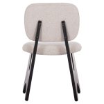 ΚΑΡΕΚΛΑ ΤΡΑΠΕΖΑΡΙΑΣ BELLISI HM18248.02 ΕΚΡΟΥ ΥΦΑΣΜΑ-PLYWOOD ΣΕ ΜΑΥΡΟ 53x56x78Υεκ. - Image 6