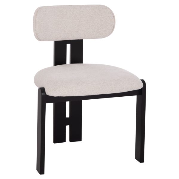 ΚΑΡΕΚΛΑ ΤΡΑΠΕΖΑΡΙΑΣ KARVO HM18252.02 ΕΚΡΟΥ ΥΦΑΣΜΑ--ΞΥΛΟ ΣΕ ΜΑΥΡΟ 57x50x78,5Υεκ.