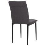 ΚΑΡΕΚΛΑ ΤΡΑΠΕΖΑΡΙΑΣ PERKY HM18347.01 ΓΚΡΙ ΥΦΑΣΜΑ-ΜΕΤΑΛ. ΠΟΔΙΑ ΜΑΥΡΑ 44x60x87Υεκ - Image 5