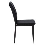 ΚΑΡΕΚΛΑ ΤΡΑΠΕΖΑΡΙΑΣ PERKY HM18347.02 ΜΑΥΡΟ ΥΦΑΣΜΑ & ΜΕΤΑΛΛΙΚΑ ΠΟΔΙΑ 44x60x87Υεκ - Image 4