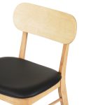 KΑΡΕΚΛΑ ΤΡΑΠΕΖΑΡΙΑΣ SEKOR HM9945.01 RUBBERWOOD-ΜΑΥΡΟ PU 50x50x80Υεκ. - Image 6
