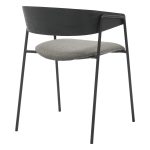 ΚΑΡΕΚΛΑ ΤΡΑΠΕΖΑΡΙΑΣ KORIN HM9975.02 ΜΕΤΑΛΛΟ & ΞΥΛΟ ΜΑΥΡΟ-ΥΦΑΣΜΑ ΓΚΡΙ 54x51x72,5Υεκ - Image 5