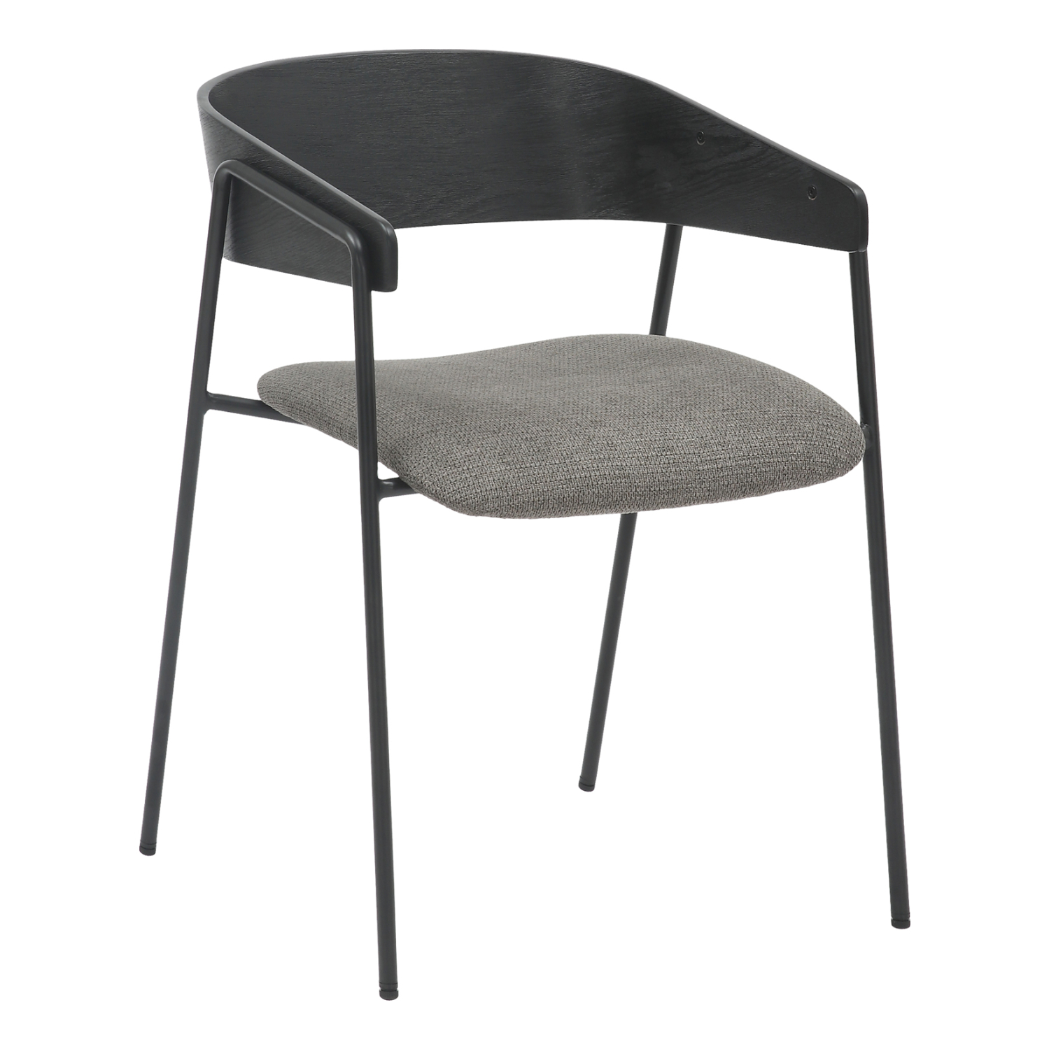 karekla-trapezarias-fb9997502-metallo-xy ΚΑΡΕΚΛΑ ΤΡΑΠΕΖΑΡΙΑΣ KORIN HM9975.02 ΜΕΤΑΛΛΟ & ΞΥΛΟ ΜΑΥΡΟ-ΥΦΑΣΜΑ ΓΚΡΙ 54x51x72,5Υεκ - Image 1