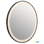ΚΑΘΡΕΠΤΗΣ ΤΟΙΧΟΥ ΣΤΡΟΓΓΥΛΟΣ ROUNDER HM4503.01 ΑΛΟΥΜΙΝΙΟ ΣΕ ΜΑΥΡΟ-ΦΩΤΙΣΜΟΣ LED Φ80εκ.
