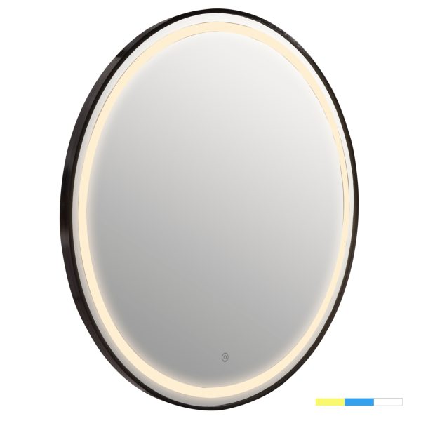 ΚΑΘΡΕΠΤΗΣ ΤΟΙΧΟΥ ΣΤΡΟΓΓΥΛΟΣ ROUNDER HM4503.01 ΑΛΟΥΜΙΝΙΟ ΣΕ ΜΑΥΡΟ-ΦΩΤΙΣΜΟΣ LED Φ80εκ.