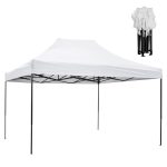 ΚΙΟΣΚΙ/GAZEBO MATTHEW HM6311 ΠΤΥΣΣΟΜΕΝΟ-ΣΚΕΛΕΤΟΣ ΜΕΤΑΛ.ΜΑΥΡΟΣ-ΛΕΥΚΟ ΥΦΑΣΜΑ 3x4,5x3,10Yμ