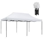 ΚΙΟΣΚΙ/GAZEBO MATTHEW HM6312 ΠΤΥΣΣΟΜΕΝΟ-ΣΚΕΛΕΤΟΣ ΜΕΤΑΛ.ΜΑΥΡΟΣ-ΛΕΥΚΟ ΥΦΑΣΜΑ 300x600x310Yεκ