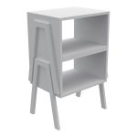 ΚΟΜΟΔΙΝΟ JAKE HM18182.01 ΜΕΛΑΜΙΝΗ ΣΕ ΛΕΥΚΟ 48x35x49Υεκ. - Image 4