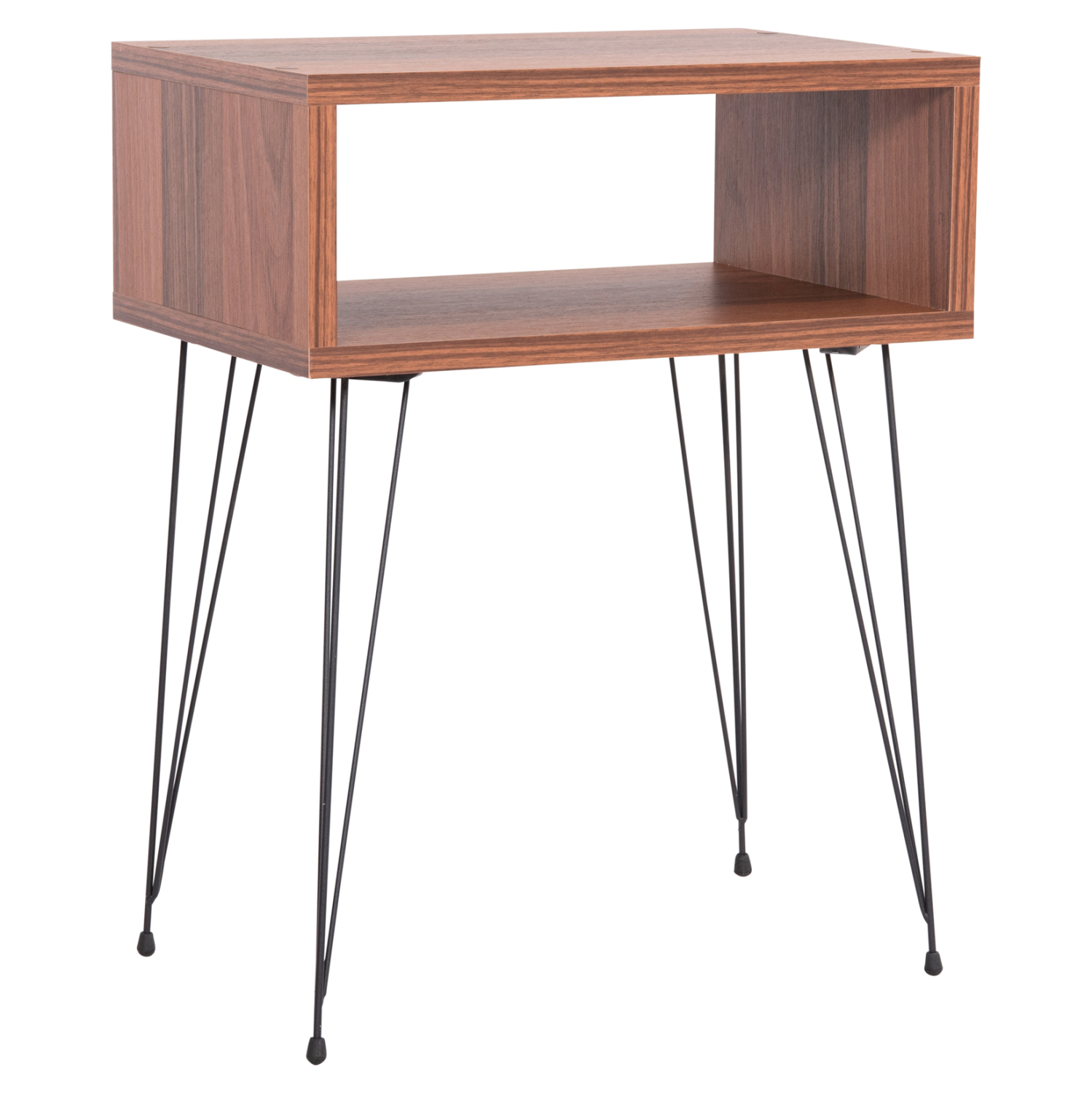 komodino-fb91818405-melamini-se-karydi-m ΚΟΜΟΔΙΝΟ TODD HM18184.05 ΜΕΛΑΜΙΝΗ ΣΕ ΚΑΡΥΔΙ-ΜΕΤΑΛ.ΜΑΥΡΑ ΠΟΔΙΑ 45.5x29.5x58.5Υεκ. - Image 1