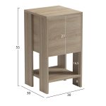 ΚΟΜΟΔΙΝΟ ARGUS HM18378.01 ΜΕΛΑΜΙΝΗ SONAMA 30x30x55Υεκ. - Image 2
