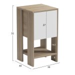 ΚΟΜΟΔΙΝΟ ARGUS HM18378.11 ΜΕΛΑΜΙΝΗ ΛΕΥΚΟ/SONAMA 30x30x55Υεκ. - Image 2