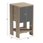 ΚΟΜΟΔΙΝΟ ARGUS HM18378.13 ΜΕΛΑΜΙΝΗ SONAMA/ΓΚΡΙ 30x30x55Υεκ. - Image 2