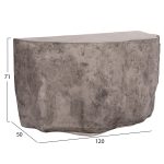 ΚΟΝΣΟΛΑ ΒΡΑΧΟΣ INTERON HM18152.03 FIBER CEMENT ΣΕ ΓΚΡΙ--120x50x71Υεκ. - Image 2
