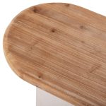 ΚΟΝΣΟΛΑ ΣΕΙΡΑ SANTORINI HM18338 ΤΟΠ ΞΥΛΟ ΕΛΑΤΟΥ-ΒΑΣΗ ΥΠΟΛΕΥΚΟ MDF 150x35x82Υεκ. - Image 5
