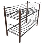 ΚΟΥΚΕΤΑ ΚΡΕΒΑΤΙ STOREY HM687 ΜΑΥΡΟ ΜΕΤΑΛΛΟ-ΚΑΡΥΔΙ RUBBERWOOD-ΓΙΑ ΣΤΡΩΜΑ 190x90εκ - Image 4