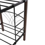 ΚΟΥΚΕΤΑ ΚΡΕΒΑΤΙ STOREY HM687 ΜΑΥΡΟ ΜΕΤΑΛΛΟ-ΚΑΡΥΔΙ RUBBERWOOD-ΓΙΑ ΣΤΡΩΜΑ 190x90εκ - Image 6