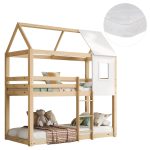 ΚΟΥΚΕΤΑ ΠΑΙΔΙΚΗ ΜΕ 2 ΣΤΡΩΜΑΤΑ HOOD HM21314 ΞΥΛΟ ΠΕΥΚΟΥ ΦΥΣΙΚΟ--ΣΤΡΩΜΑΤΑ 90x190εκ