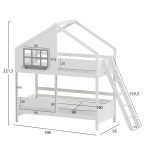 ΚΟΥΚΕΤΑ ΠΑΙΔΙΚΗ ΜΕ 2 ΣΤΡΩΜΑΤΑ COMBO HM21316 ΞΥΛΟ ΠΕΥΚΟΥ ΛΕΥΚΟ--ΣΤΡΩΜΑΤΑ 90x190εκ - Image 3