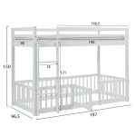 ΚΟΥΚΕΤΑ ΠΑΙΔΙΚΗ ΜΕ ΠΑΡΚΑΚΙ PLAYKID HM21312.01 ΞΥΛΟ ΠΕΥΚΟΥ ΛΕΥΚΟ--ME ΣΤΡΩΜΑ 90x190εκ - Image 3