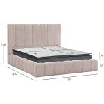 ΚΡΕΒΑΤΙ ΔΙΠΛΟ ΜΕ ΣΤΡΩΜΑ & ΑΠΟΘ.ΧΩΡΟ REMO HM21167 ΜΠΕΖ ΜΠΟΥΚΛΕ--ΓΙΑ 160x200εκ - Image 3