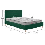 ΚΡΕΒΑΤΙ ΔΙΠΛΟ ΜΕ ΣΤΡΩΜΑ INDRA HM10769.04 ΒΕΛΟΥΔΟ ΚΥΠΑΡΙΣΣΙ--ΓΙΑ ΣΤΡΩΜΑ 160x200εκ - Image 3
