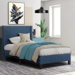 ΚΡΕΒΑΤΙ ΗΜΙΔΙΠΛΟ & ΣΤΡΩΜΑ TRILLOP HM10757.02 ΜΠΛΕ ΥΦΑΣΜΑ--ΓΙΑ 120x200εκ - Image 2