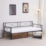 ΚΡΕΒΑΤΙ-ΚΑΝΑΠΕΣ BERNIE HM21120.01 ΜΑΥΡΟΣ ΜΕΤΑΛ. ΣΚΕΛΕΤΟΣ & 2 ΣΥΡΤΑΡΙΑ- ΓΙΑ 190x90εκ. - Image 2