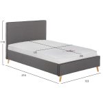 ΚΡΕΒΑΤΙ ΜΕ ΣΤΡΩΜΑ MAYLIN HM21281.03 ΓΚΡΙ ΥΦΑΣΜΑ--ΓΙΑ 120x200εκ - Image 3