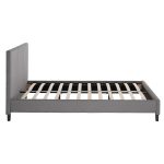 ΚΡΕΒΑΤΙ ΜΕ ΣΤΡΩΜΑ BECCA HM21283.04 ΓΚΡΙ ΥΦΑΣΜΑ--ΓΙΑ 150x200εκ - Image 5