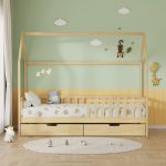 ΚΡΕΒΑΤΙ ΠΑΙΔΙΚΟ ΜΕ ΣΥΡΤΑΡΙΑ PHYLLIS HM21324 ΞΥΛΟ ΠΕΥΚΟΥ ΦΥΣΙΚΟ--ΜΕ ΣΤΡΩΜΑ 90x190εκ - Image 5