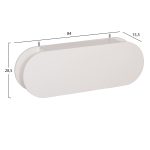 ΚΡΕΜΑΣΤΡΑ ΕΙΣΟΔΟΥ & ΚΛΕΙΣΤΟ ΡΑΦΙ STOR HM18078.01 ΜΕΛΑΜΙΝΗ ΛΕΥΚΗ 84x15.5x28.5Υεκ - Image 2
