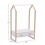 ΚΡΕΜΑΣΤΡΑ ΜΕ ΣΥΡΤΑΡΙ ΠΑΙΔΙΚH PEPE HM2492.03 ΜΕΛΑΜΙΝΗ-ΞΥΛΟ ΠΕΥΚΟΥ 80x40x125Υεκ - Image 3